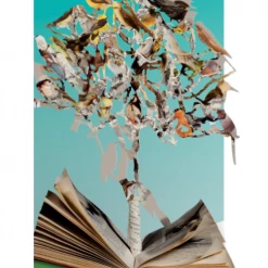 Mooch..... Greetings Card - Roger La Borde Cut Out Card - Book With Birds On Tree Gifts For Teachers