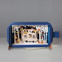 Mooch..... Greetings Cards Message In A Bottle Greetings Card - Animal Bus