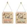 Mooch..... "The Cat Has Been Fed/Has Not Been Fed" Reversible Sign 2 Mooch..... "The Cat Has Been Fed/Has Not Been Fed" Reversible Sign