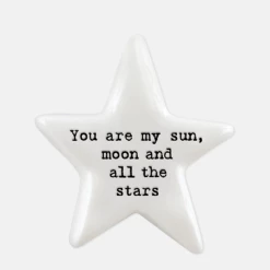 Mooch-andover East Of India Porcelain Star Token-You Are My Sun, Moon & All The Stars