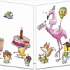 Mooch..... Greetings Cards Sophie Turrel Folding Greetings Card - Happy Birthday Flamingo CT315