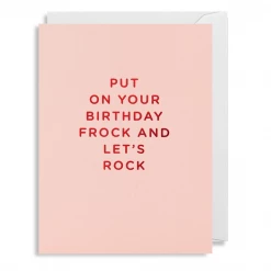 Mooch..... Greetings Card - Lagom Mini Card- Put On Your Birthday Frock.....