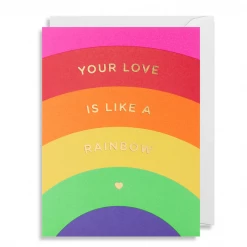 Mooch..... Greetings Cards Greetings Card - Lagom Mini Card- Your Love Is Like A Rainbow