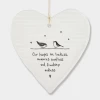 Mooch-andover East Of India Porcelain Hanging Heart -Our Laughs Are Limitless, Memories Countless....