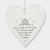 Mooch-andover East Of India Porcelain Hanging Heart -"Family Is Much More Than A Word...." New Arrivals