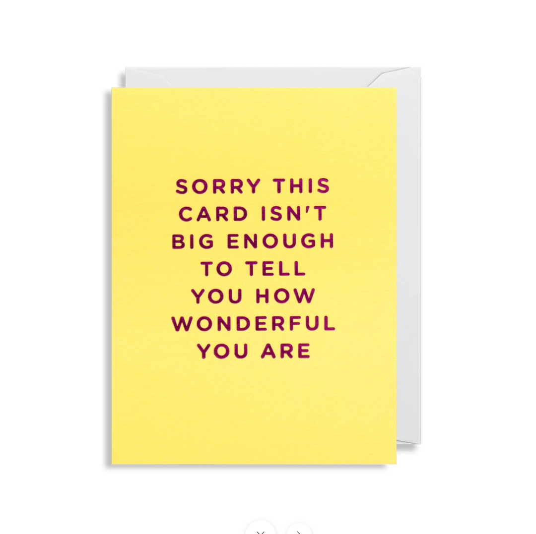 Mooch..... Greetings Card - Lagom Mini Card- "Sorry This Card Isn't Big Enough...." Gifts For Teachers Mooch..... Greetings Card - Lagom Mini Card- "Sorry This Card Isn't Big Enough...." Gifts For Teachers