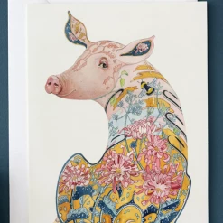 Mooch..... Greetings Cards Daniel Mackie Pig Greetings Card