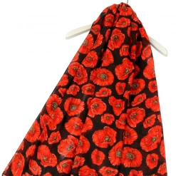 Mooch-andover Poppy Print Scarf - Black