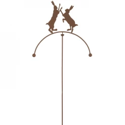 Mooch..... Garden Metal Moving Balancing Hares