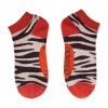 Mooch-andover Powder Zebra Trainer Socks