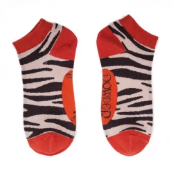 Mooch-andover Powder Zebra Trainer Socks