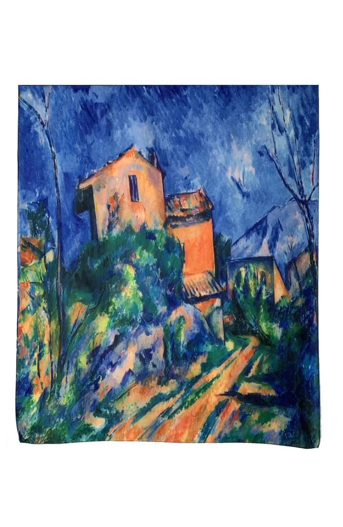 Mooch-andover New Arrivals Cezanne On The Way To The Chateau Print Scarf Mooch-andover New Arrivals Cezanne On The Way To The Chateau Print Scarf