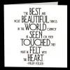 Mooch..... Greetings Cards Quotable Greetings Card - The Best And Most Beautiful Things....