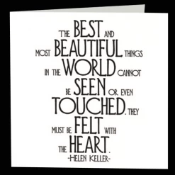 Mooch..... Greetings Cards Quotable Greetings Card - The Best And Most Beautiful Things....