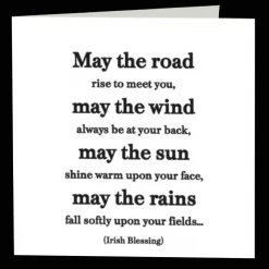 Mooch..... Greetings Cards Quotable Greetings Card - May The Road Rise To Meet You...