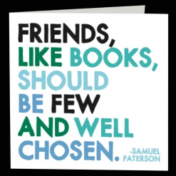 Mooch..... Quotable Greetings Card - Friends, Like Books.... Greetings Cards