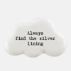 Mooch-andover East Of India Porcelain Cloud Token- Always Find The Silver Lining New Arrivals
