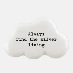 Mooch-andover East Of India Porcelain Cloud Token- Always Find The Silver Lining New Arrivals