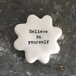 Mooch-andover New Arrivals East Of India Porcelain Flower Token- Believe In Yourself