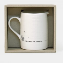 Mooch-andover New Arrivals East Of India Porcelain Small Jug - Happiness Is Homemade