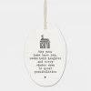 Mooch-andover East Of India Porcelain Oval Message Hanger - "May Your Home Know Joy...."