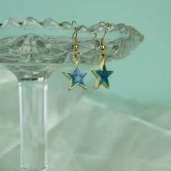Mooch..... Jewellery My Doris Denim Blue Star Drop Earrings