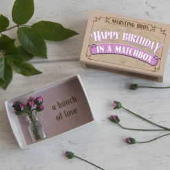 Mooch..... New Arrivals Happy Birthday Bunch Of Roses In A Vase In A Matchbox
