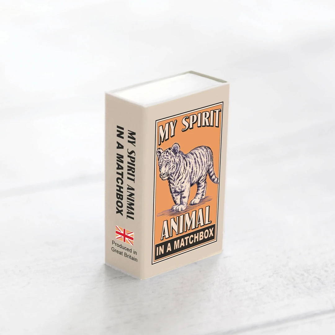 Mooch..... Wool Felt Tiger Spirit Animal In A Matchbox New Arrivals Mooch..... Wool Felt Tiger Spirit Animal In A Matchbox New Arrivals