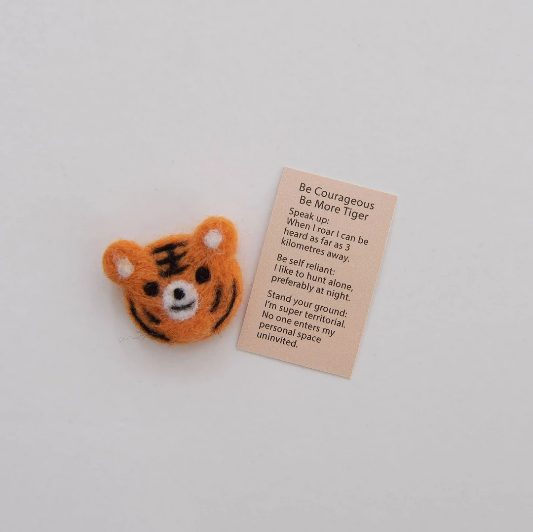 Mooch..... Wool Felt Tiger Spirit Animal In A Matchbox New Arrivals Mooch..... Wool Felt Tiger Spirit Animal In A Matchbox New Arrivals