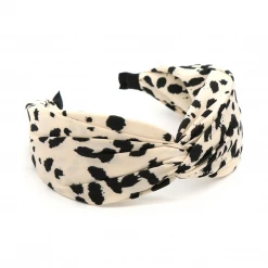 Mooch..... Peace Of Mind Cream And Black Ink Spot Print Headband New Arrivals