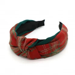 Mooch..... New Arrivals Peace Of Mind Red Mix Tartan Weave Headband