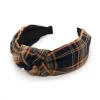 Mooch..... Peace Of Mind Navy Mix Tartan Weave Headband