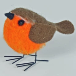 Mooch..... Felt Standing Christmas Robin Decoration Jewellery