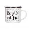 Mooch..... Sass & Belle "Be Wild And Free" Enamel Mug Garden