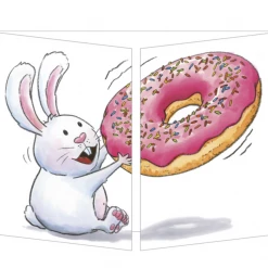 Mooch..... Sophie Turrel Folding Greetings Card - The Donuts CT312