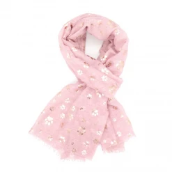 Mooch-andover Rose Gold Paw Print Scarf - Dusky Pink Scarves, Gloves & Headbands
