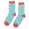 Mooch-andover Miss Sparrow Bamboo Ladies Socks - Stars Light Teal