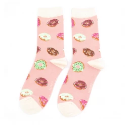 Mooch-andover Miss Sparrow Bamboo Ladies Socks - Doughnuts Dusky Pink