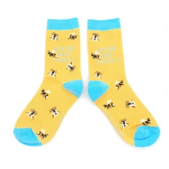 Mooch-andover Miss Sparrow Bamboo Ladies Socks - Bee-utiful Yellow