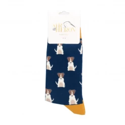 Mooch-andover Mr Heron Socks - Mini Jack Russells Navy