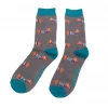 Mooch-andover Mr Heron Socks - Parisian Pups Charcoal