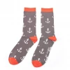 Mooch-andover Mr Heron Bamboo Mens Socks - Anchors Grey