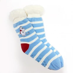 Mooch-andover Moomin Stripe Slipper Socks With Moomin Design