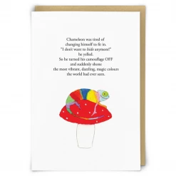Mooch..... Zeppelinmoon Greetings Card Chameleon New Arrivals