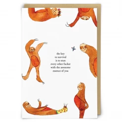Mooch..... Zeppelinmoon Greetings Card Awesome Sloth New Arrivals
