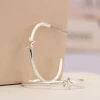Mooch..... Gifts For Teachers Peace Of Mind Silver Plated Open Hoop And Star Earrings