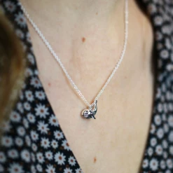 Mooch..... Peace Of Mind Silver Plated And Grey Enamel Whale Necklace Gifts For Teachers