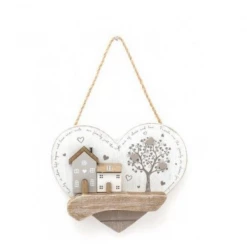 Mooch..... Heart Family Sign With Houses And Tree Home Furnishings And Gifts