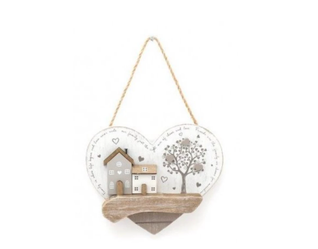 Mooch..... Heart Family Sign With Houses And Tree Home Furnishings And Gifts Mooch..... Heart Family Sign With Houses And Tree Home Furnishings And Gifts