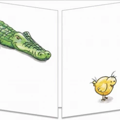 Mooch..... Sophie Turrel Folding Greetings Card - Crocodile CT1